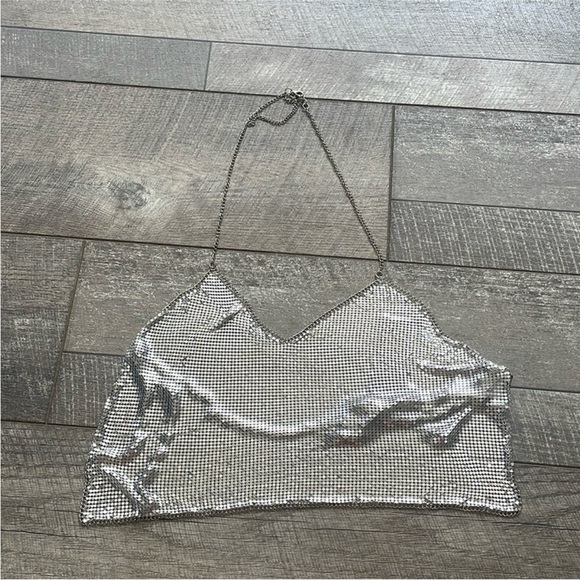 Tilly's WEST OF MELROSE Chain Mail Halter Top Size XS. - Picture 8 of 8